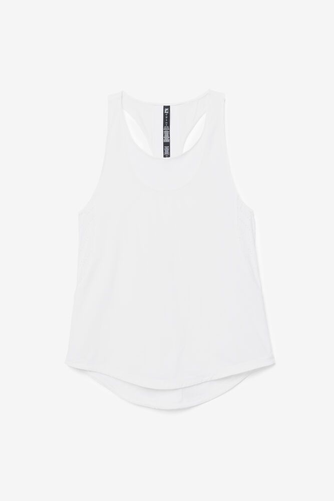 Fila Tank Top Womens White - Uplift Textured Racerback - Philippines 7923608-LD